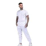 Conjunto Calça Jogger   Camiseta Kit Esportivo Dry Fit Academia Treino Com Stylo  BRANCO BRANCO  GG  Veste 46  