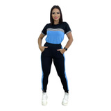 Conjunto Calca Malha Crepe