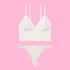 Conjunto Calcinha Sutiã Victorias Secret Renda Coconut White
