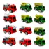 Conjunto Caminhões Militares E Bombeiros Miniatura Fricção