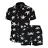 Conjunto Camisa E Short Floral Estampado Listrada Promoção
