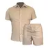Conjunto Camisa E Short Masculino Floral Estampado Promoção