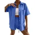 Conjunto Camisa Manga Curta, Lapela Crepe E Calça