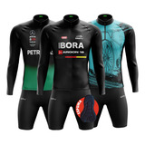 Conjunto Camisa Masculina Manga Longa + Bermuda De Espuma