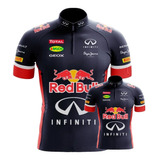 Conjunto Camisa Pai E Filho Red Bull Ciclismo Bike Dry Fit 