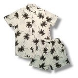 Conjunto Camisa Short Havaiano