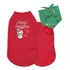 Conjunto Camiseta Natal Para Cães Com Bandana Gg