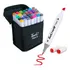 Conjunto Canetas Ponta Dupla Permanente Kit 36 Cores