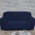 Conjunto Capa De Sofá Malha Gel Elásticada 2 E 3 Lugares Para Sala Theovitex Cor Azul Marinho