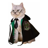 Conjunto Capa/gravata/óculos Pet Sonserina Hp Hogwarts