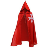 Conjunto Capa Túnica Ordem Cavaleiros Malta   Red Knight
