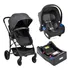 Conjunto Carrinho De Bebê Convert - Dark Gray - Burigotto Cor Dark Grey Cor Do Chassi Preto