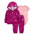 Conjunto Carters 3 Peças Menina Casaco Capuz Body 18 Meses