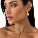 Conjunto Choker Bracelete Brinco