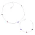 Conjunto Choker E Pulseira Pedras Coloridas Tiff Prata 925