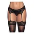 Conjunto Cinta Liga Sexy Sensual Com Calcinha + Meia 7/8