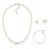 Conjunto Colar, Pulseira E Brinco Com Pérola Natural Barroca