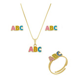 Conjunto Colar brinco anel