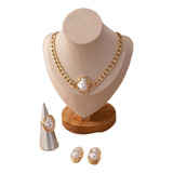 Conjunto Colar Brinco Anel