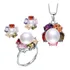 Conjunto Colar Brinco Anel Pérola Natural Prata 925