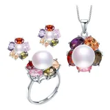 Conjunto Colar Brinco Anel