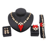 Conjunto Colar Brinco Anel