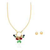 Conjunto Colar Brinco Cogumelo