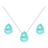 Conjunto Colar Brinco Esmeralda