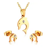 Conjunto Colar Brinco Folheado