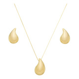 Conjunto Colar Brinco Gota