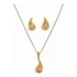 Conjunto Colar + Brinco Gota Mini Banhados A Ouro Delicado