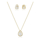 Conjunto Colar Brinco Gota