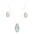 Conjunto Colar Brinco Gota Verde Esmerald Madrinha Casamento