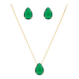 Conjunto Colar Brinco Gota