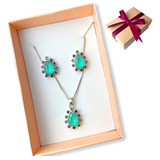 Conjunto Colar Brinco Gota
