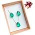 Conjunto Colar Brinco Gota Verde Turmalina Leitosa Ródio