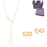 Conjunto Colar Brinco Infinito
