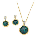 Conjunto Colar Brinco Pingente