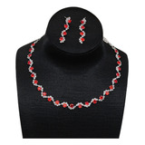 Conjunto Colar Brinco Strass