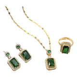 Conjunto Colar Brincos Anel