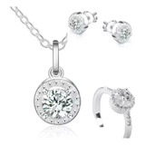 Conjunto Colar Brincos anel