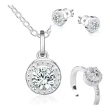 Conjunto Colar Brincos anel