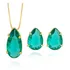 Conjunto Colar Brincos Folheado A Ouro 18k Com Pedras Brilho