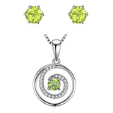 Conjunto Colar Brincos Pedra