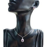 Conjunto Colar Chocker E Brinco Cravejado - Color Prata 925