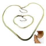 Conjunto Colar Choker Fita
