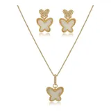 Conjunto Colar Cordao Brinco