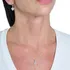 Conjunto Colar E Brinco Coração Cristal Banhado A Prata 925