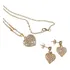 Conjunto Colar E Brinco Folheado Prateado
