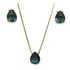 Conjunto Colar E Brinco Gotas Banhado Ouro 18k Antialérgico